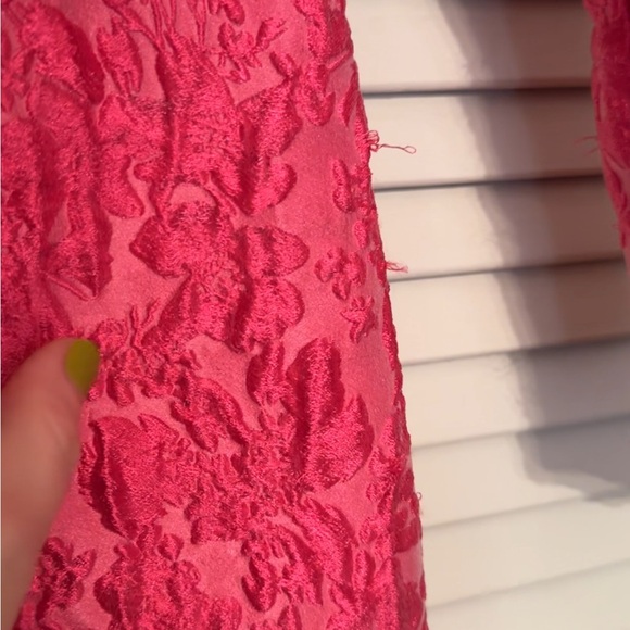 & Other Stories Pink Textured/Jacquard Puffsleeve dress - Picture 9 of 9